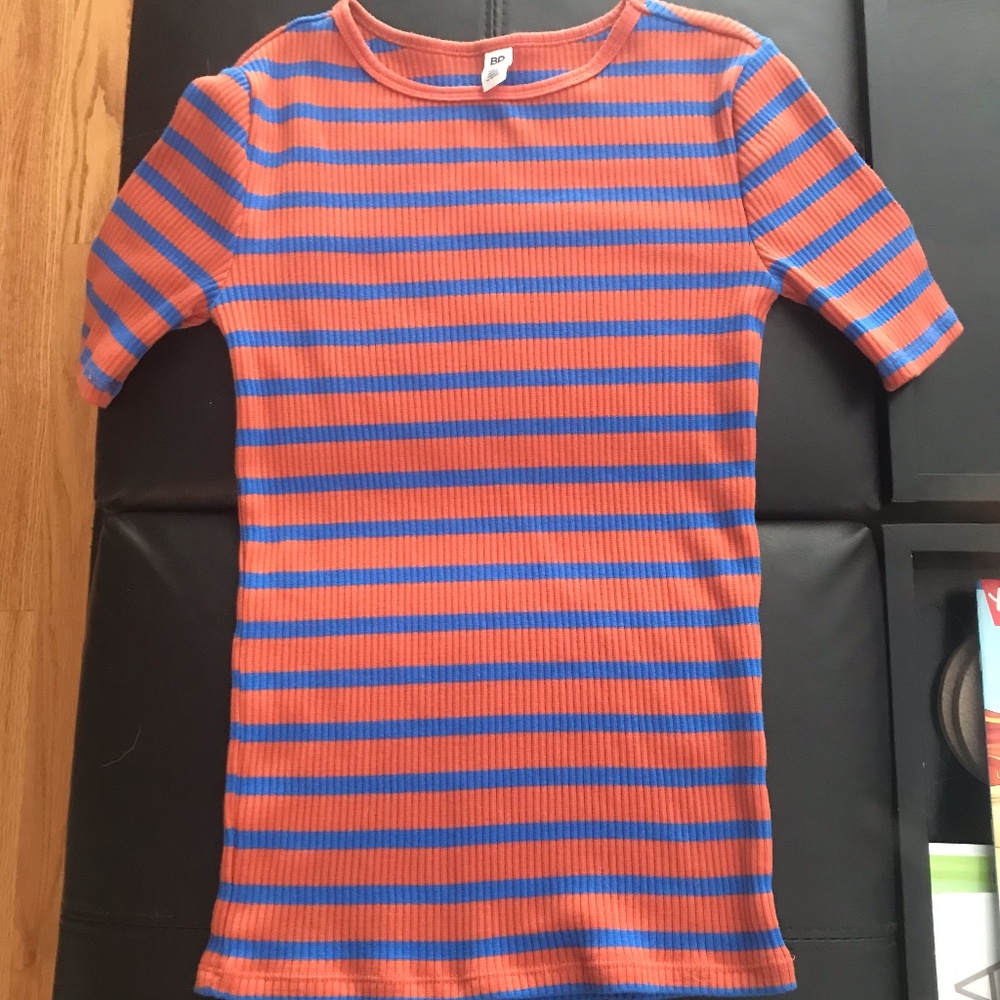 BP. Stripped Ribbed T-shirt